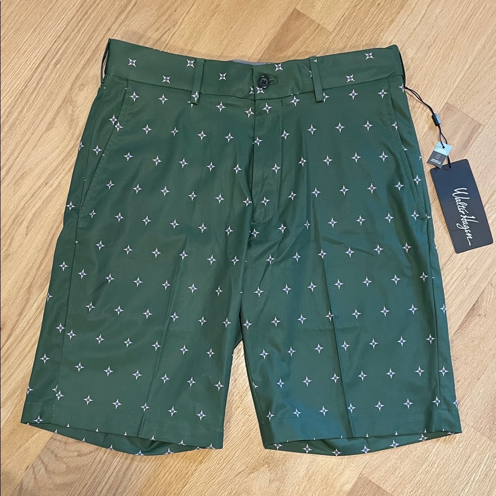 Walter Hagen Green Patterned Men's Shorts